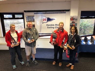 Some of the Trophy Winners: Becky Walford, Kevin Taylor, Iand Handley and Theresa Whelan